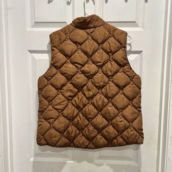 Thread & Supply Bronze Gold Brown Metallic Quilted Denver Vest Outdoor Large - Picture 6 of 6
